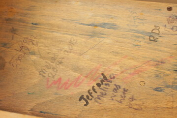 old british school desk