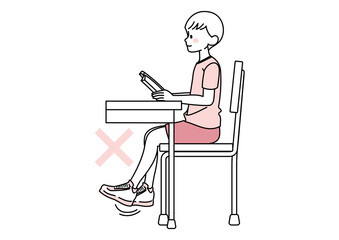 椅子に座る子供の姿勢