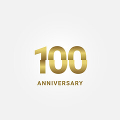 100 Years Anniversary Celebration Vector Template Design Illustration