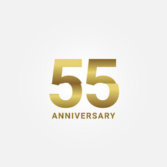 55 Years Anniversary Celebration Vector Template Design Illustration