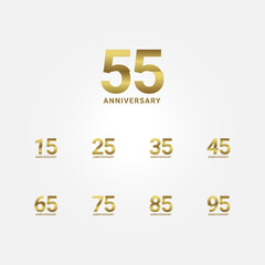 55 Years Anniversary Celebration Vector Template Design Illustration