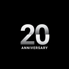 20 Years Anniversary Celebration Vector Template Design Illustration