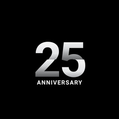 25 Years Anniversary Celebration Vector Template Design Illustration