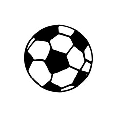 ball for football. hand drawn doodle icon. vector, scandinavian, nordic, minimalism, monochrome. sports equipment, game, match.