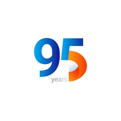 95 Years Anniversary Celebration Vector Template Design Illustration