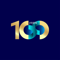 100 Years Anniversary Celebration Vector Template Design Illustration