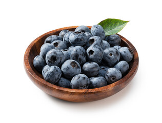 Blueberries on a white background