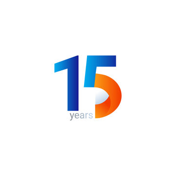 15 Years Anniversary Celebration Vector Template Design Illustration