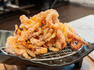 Close up shot of Crispy Squid Tentacles