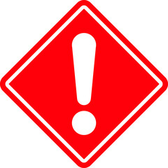 ひし形の赤い警告マークのアイコン