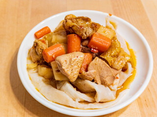 Close up shot of curry chicken