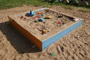 Sandbox in the courtyard of the house