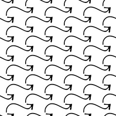 Seamless pattern with doodle arrows