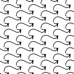 Seamless pattern with doodle arrows