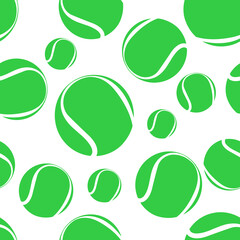 Seamless pattern tile with tennis ball shapes.