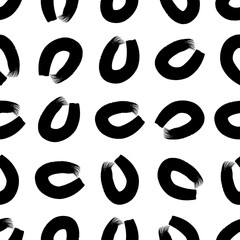 Seamless pattern with sketch circles shape