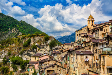 Fototapeta na wymiar From the Village of Saorge, Alpes-Maritimes, Provence, France