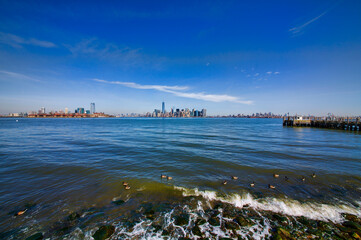 View from the Shore of Liberty Island, New York