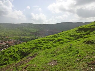 landscape of sahyadri hills mumbai,maharashtra,india