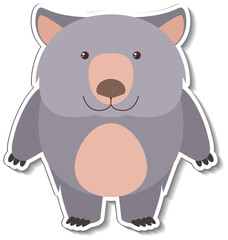 A cute bear cartoon animal sticker