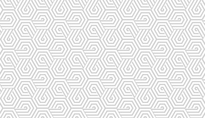 Abstract geometric pattern with stripes, lines. Seamless vector background. White and gray ornament. Simple lattice graphic design.