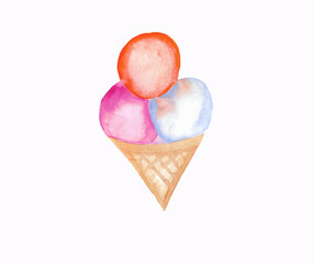 ice cream  isolated on white