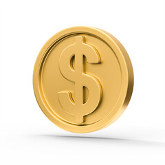gold coin with dollar sign