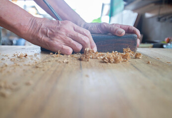 Pictures of working activities of elderly people