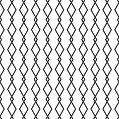 Fototapeta premium Seamless pattern with black line rhombus. Ethnic symmetric background. modern pattern.