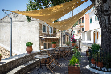 cafe on the square of a small town