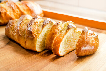 Homemade white bread, loaf of sourdough bread.Bread Ready to Eat