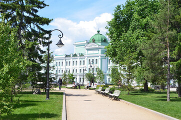 Square at the Omsk State Academic Drama Theater