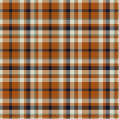 Plaid seamless pattern. Vector background of textile ornament. Flat fabric design.