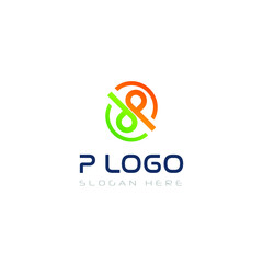 Creative p Letter Logo Design - pp Logo Design Vector - Awesome p Icon Template
