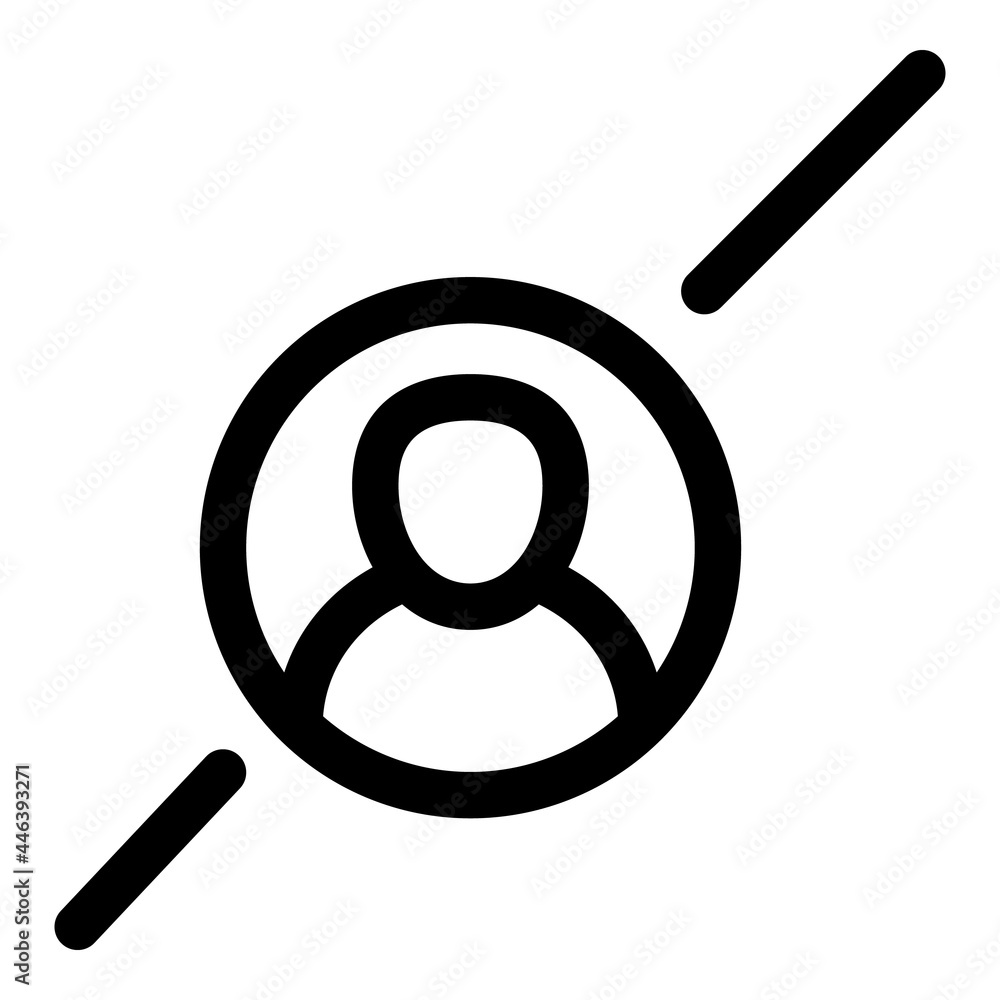 Poster online avatar icon. outline online avatar vector icon for web design isolated on white background