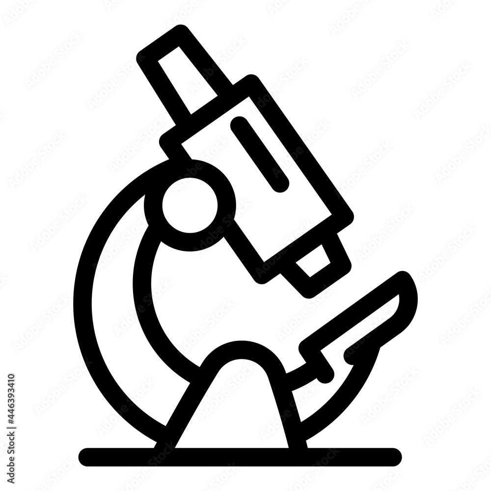 Poster magnifying microscope icon. outline magnifying microscope vector icon for web design isolated on whi