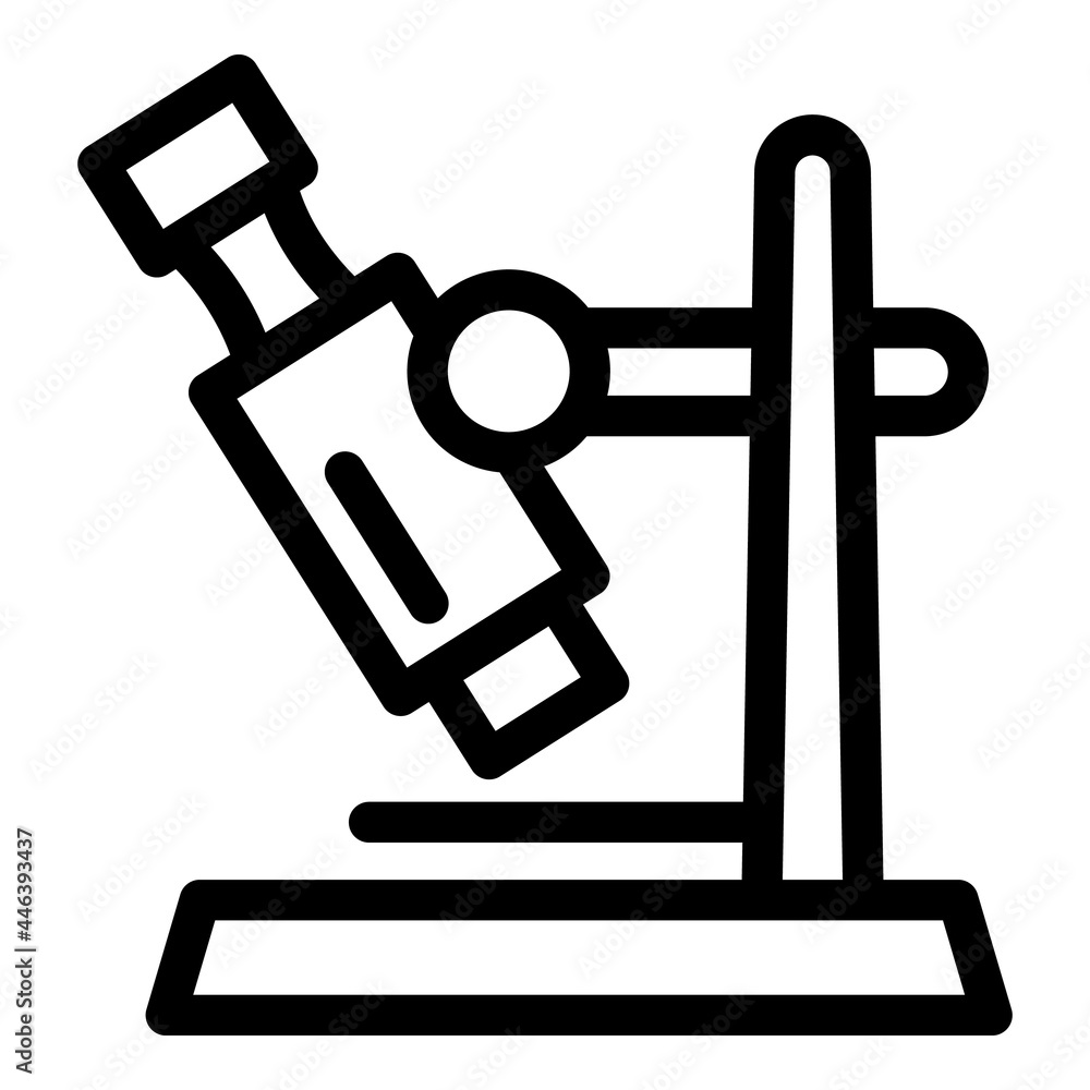 Poster glass microscope icon. outline glass microscope vector icon for web design isolated on white backgro