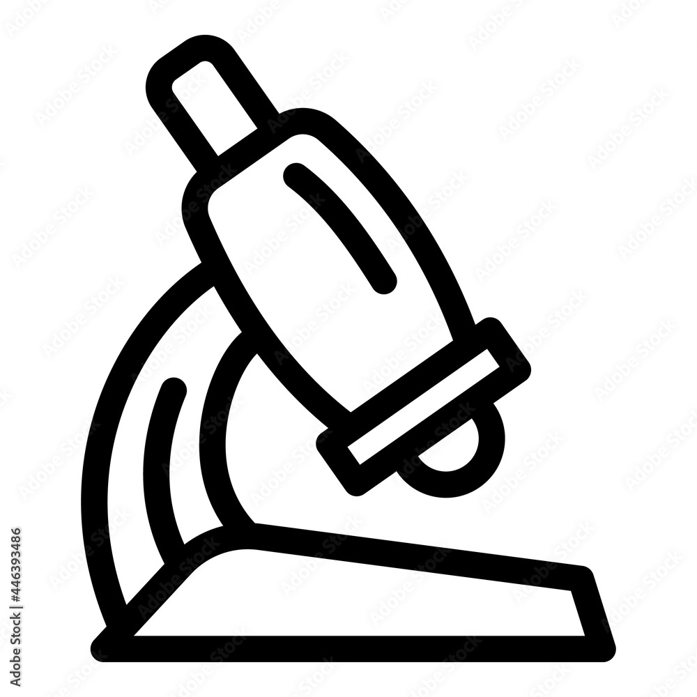 Poster science microscope icon. outline science microscope vector icon for web design isolated on white bac