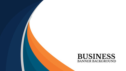 Business banner background with wavy shape. vector design of eps file