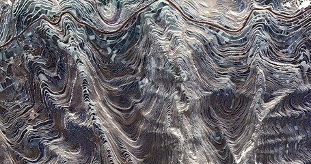 natural level curves,  abstract photography of the deserts of Africa from the air. aerial view of...