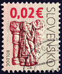 Postage stamp Slovakia 2009 Sculpture from Church in Boldog