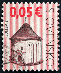 Postage stamp Slovakia 2009 Rotunda of St. Margaret, Sivetice