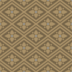 Japanese Flower Petal Diamond Vector Seamless Pattern