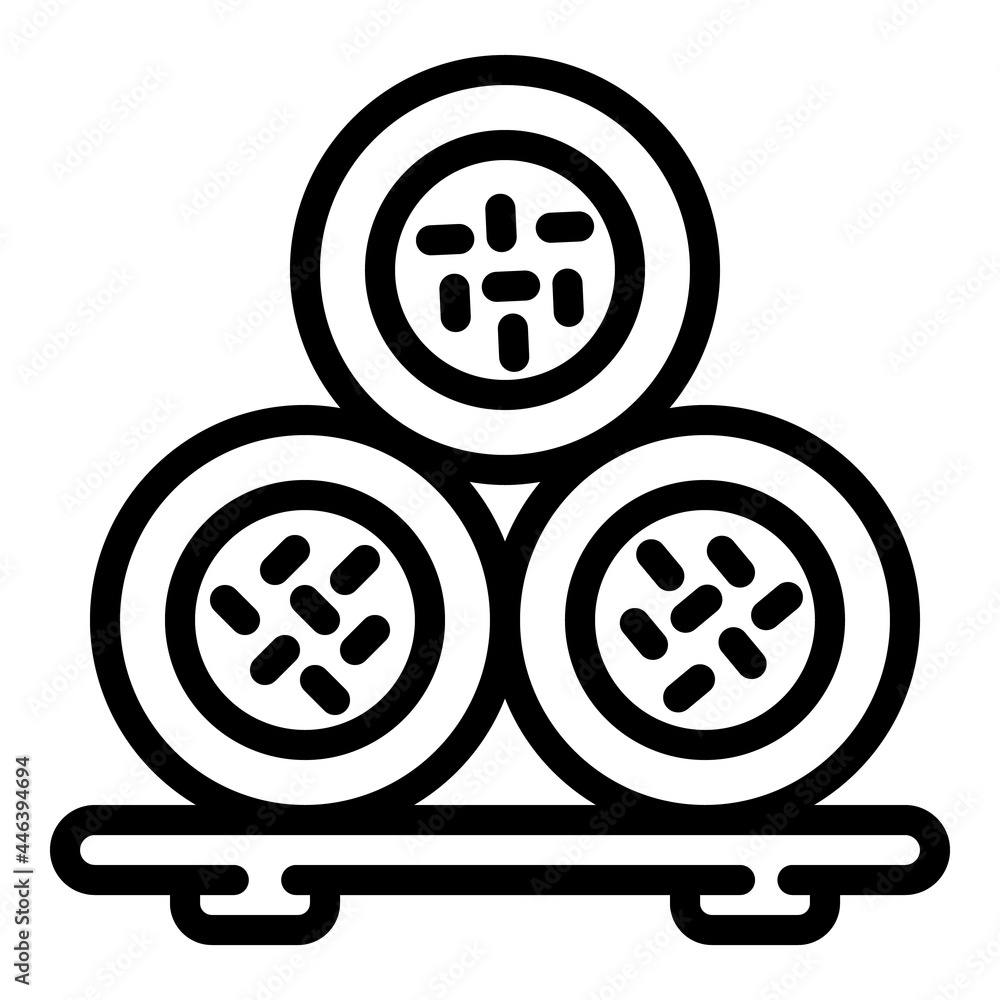 Poster sushi roll stand icon. outline sushi roll stand vector icon for web design isolated on white backgro
