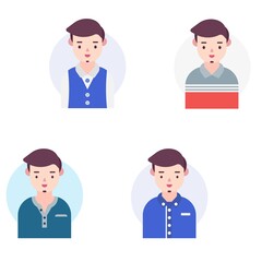 set of business people