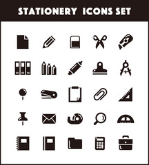 文具、事務用品アイコンセット