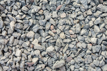 Granite gravel texture. White pebbles stone background,landscape concept pattern