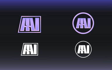 AN letter logo with gaming style and contemporary colors