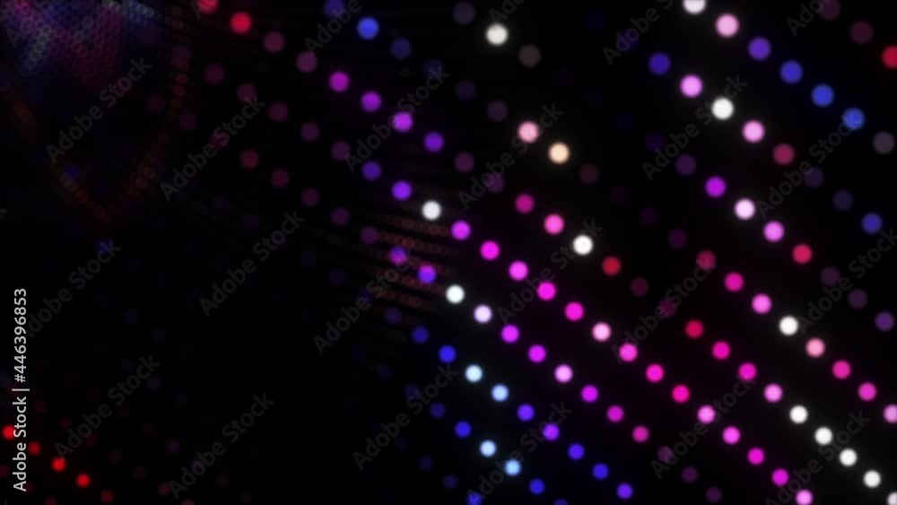 Poster abstract 3d rendering technology pink blue digital neon dots motion with blurred bokeh background co