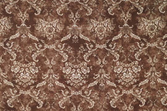 seamless damask pattern on fabric